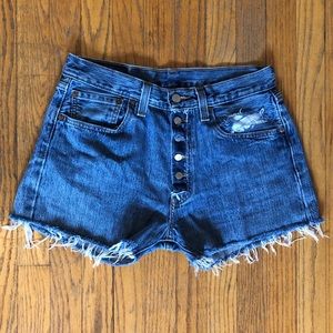 Vintage Levi’s distressed denim shorts